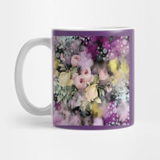 romantic impressionism still life watercolor pink tulip Mug